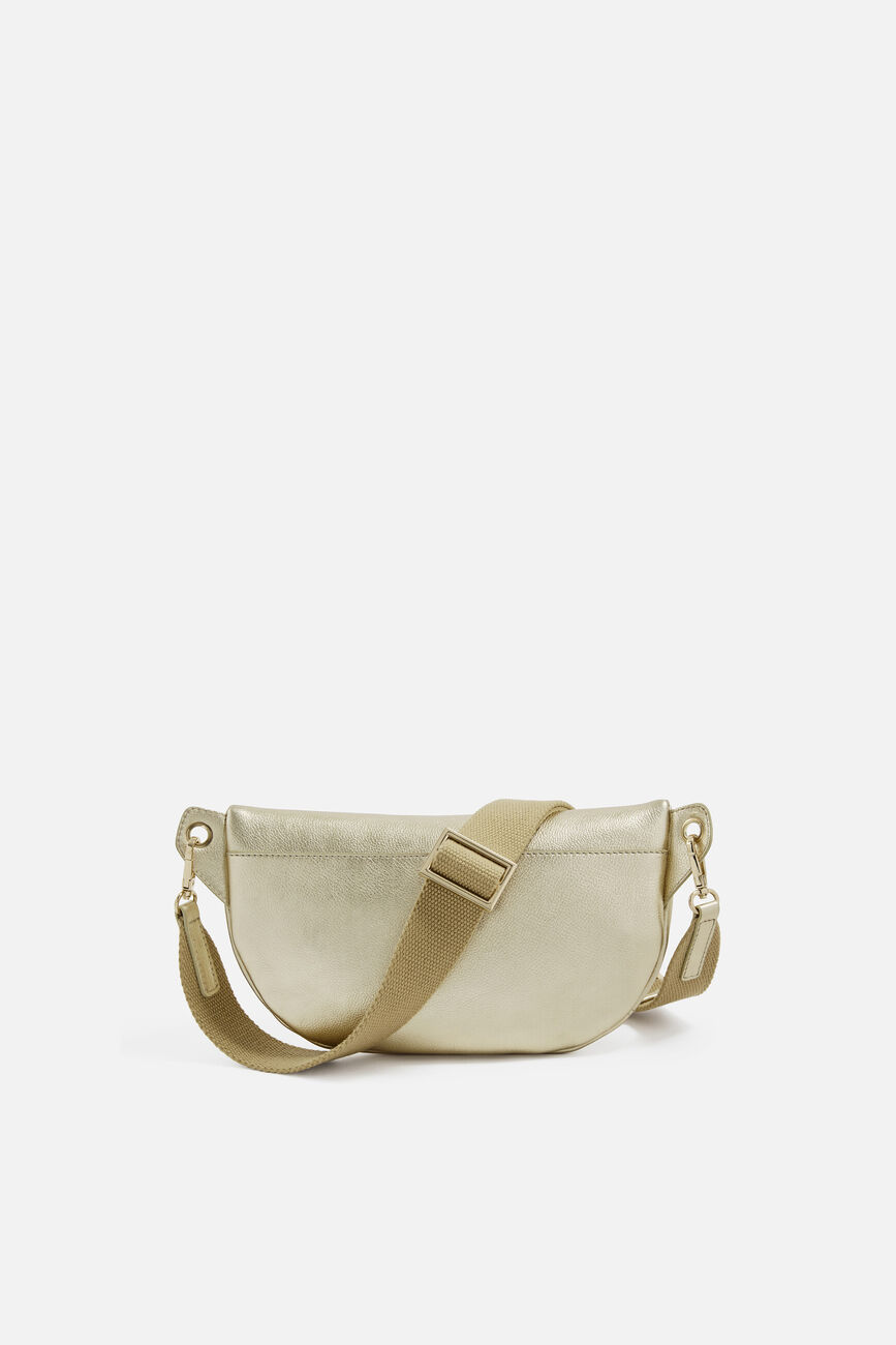 Banane savana2 en cuir naturel couleur or femme