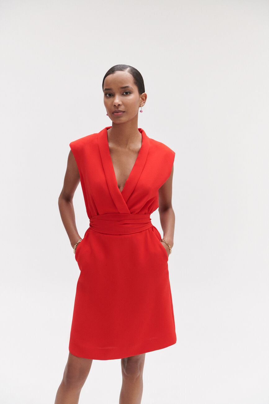 Wickelkleid Zina rot damen
