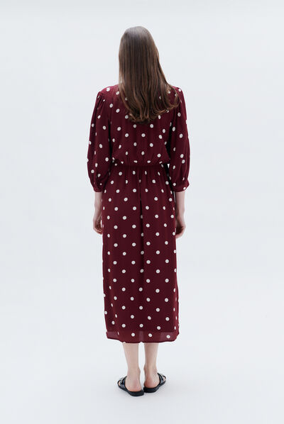 Robe rayan bordeaux femme