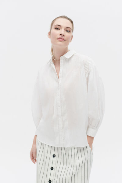 Camisa Cpinta branco mulher