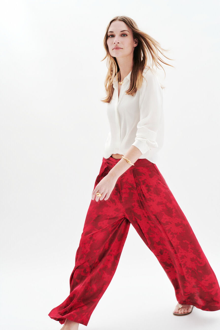 Pantalon Patrice2 rose framboise femme