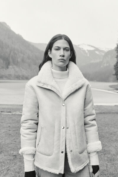 Manteau goupil ecru femme