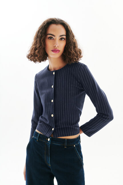 Veste Tjoris bleu marine femme