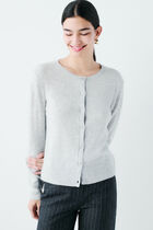 mcaroline 100% cashmere cardigan light grey woman