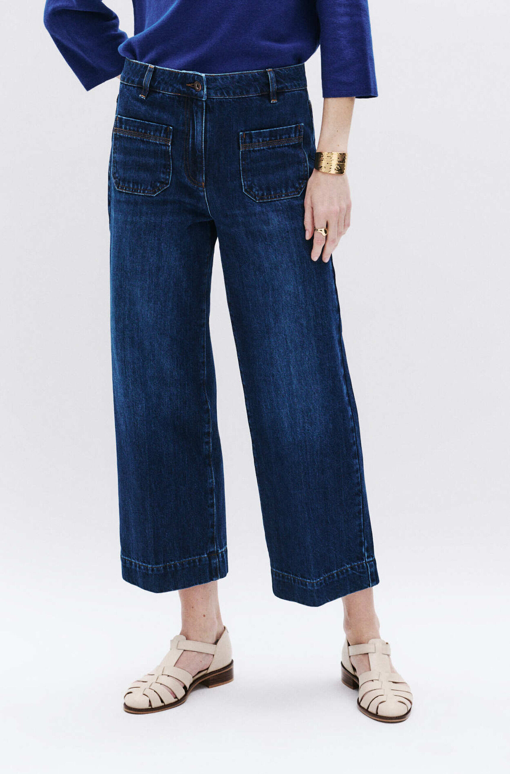 Pantalon Perkins denim double stone femme