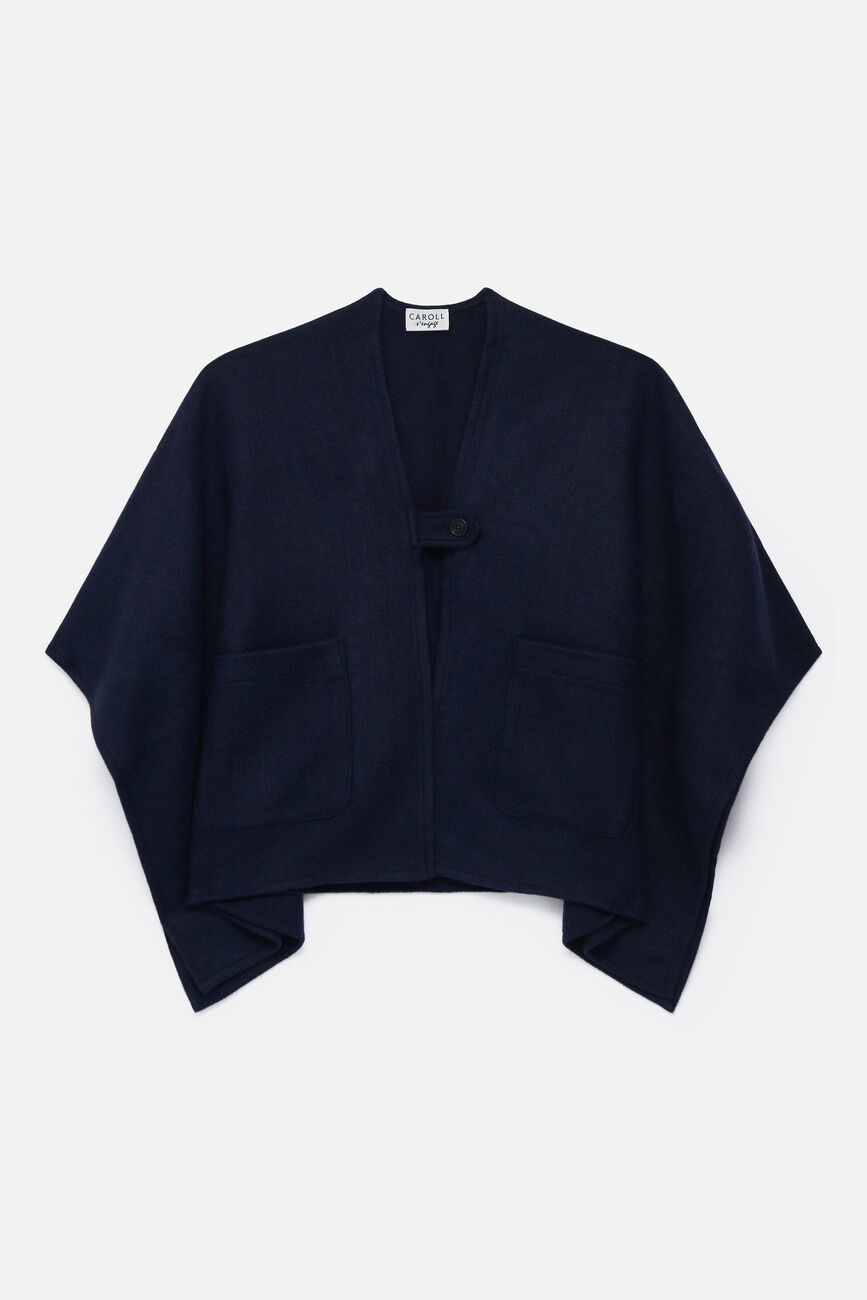 Poncho Hailey bleu marine femme