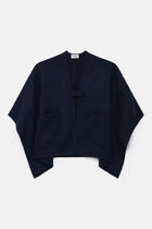 Hailey poncho navy blue woman