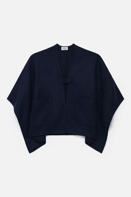 Poncho Hailey azul marino mujer
