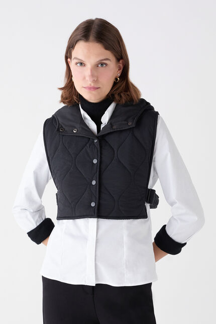 Poncho Ytania noir femme