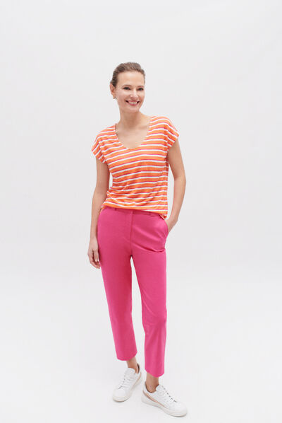 pantalon bobby rose fushia femme
