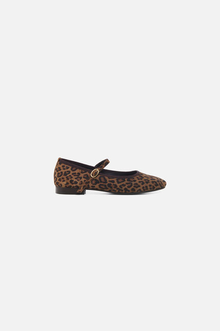 Ballerines Acortina en cuir naturel camel femme