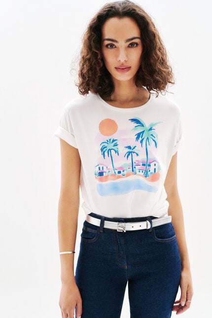 T-shirt Tim-Transat ecru femme