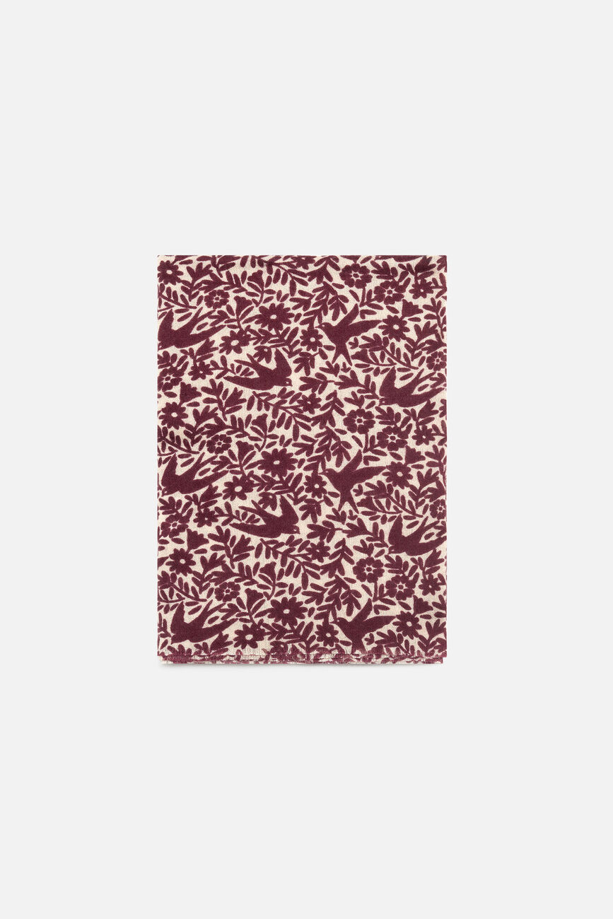Ines scarf burgundy woman