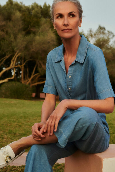 Combinaison belpasso bleu ciel femme