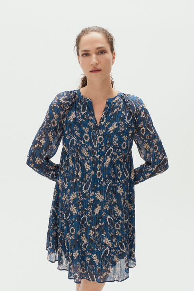 robe emile bleu petrole femme