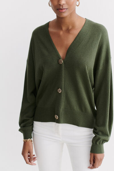 gilet valeria vert kaki femme