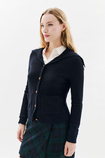 Gilet mlouna bleu marine femme
