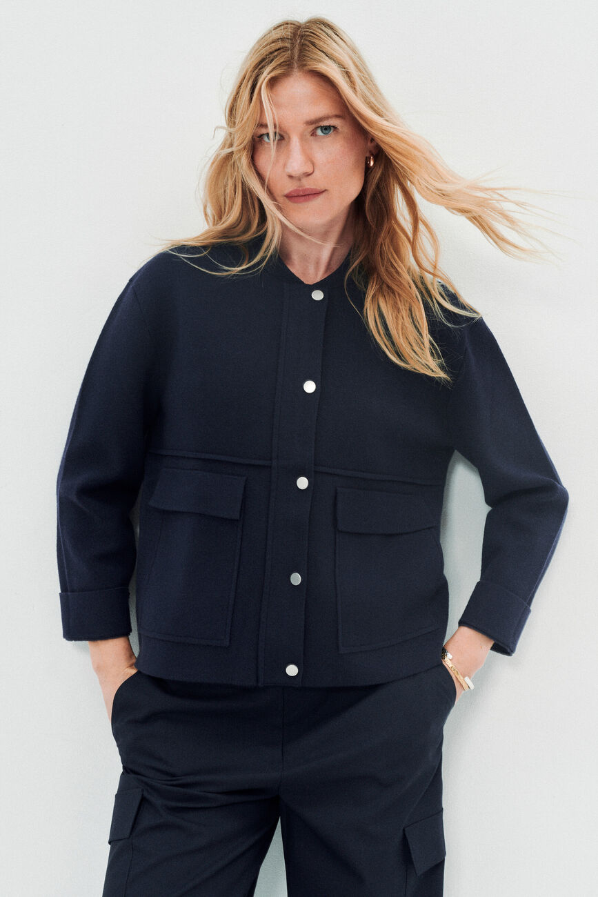 Veste mjames bleu marine femme