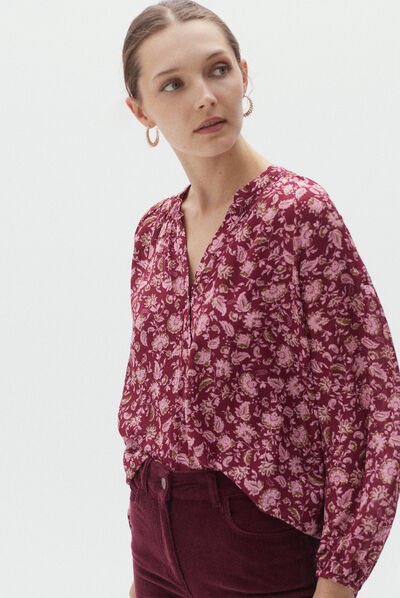 chemisier maelle rose cerise femme