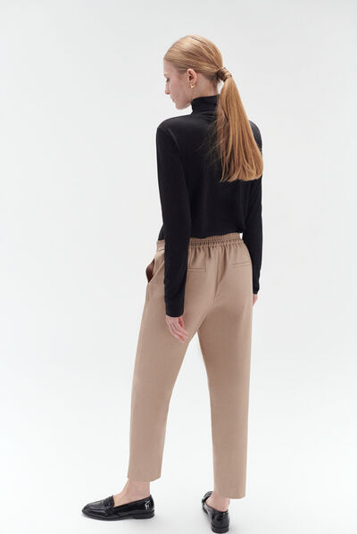 pantaloni severin stile jogging sabbia donna