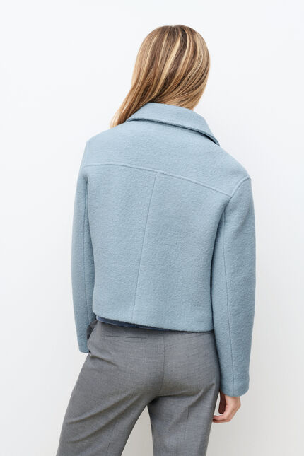 Veste Vibrante2 100% laine bleu gris femme