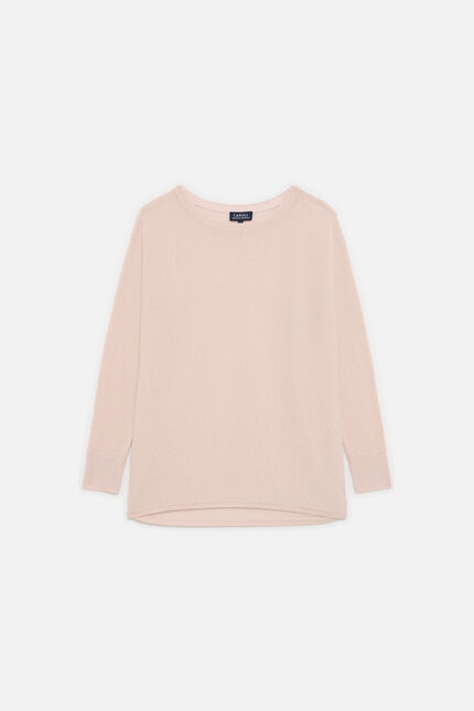Maglione Mamelia Lurex rosa pastello donna