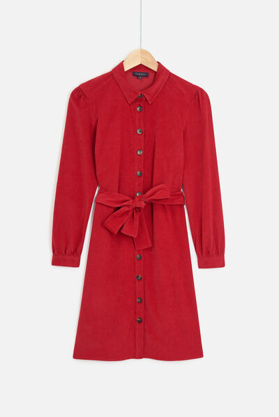 robe rio velours rouge femme