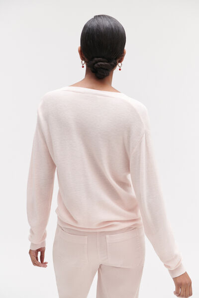 pull roxanne rose clair femme