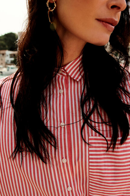 Chemise claudine rouge clair femme