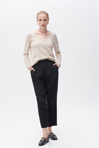 Pull mael beige femme
