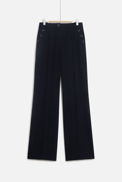 pantalon gaston bleu marine femme