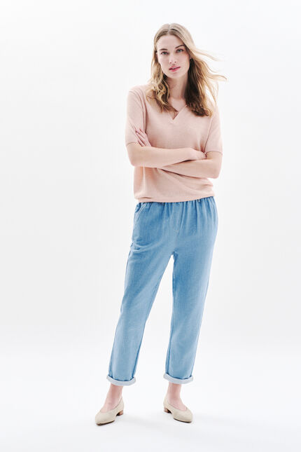 Pantalón pnoori denim azul bebé mujer