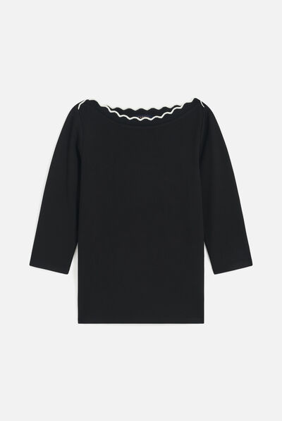 T-shirt twilly noir femme