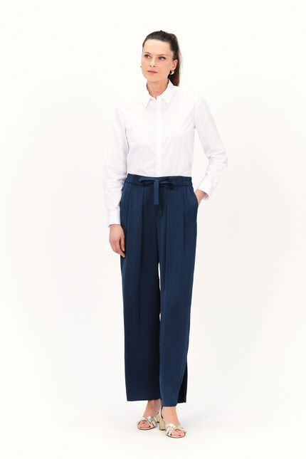 Pantalon piano bleu petrole femme
