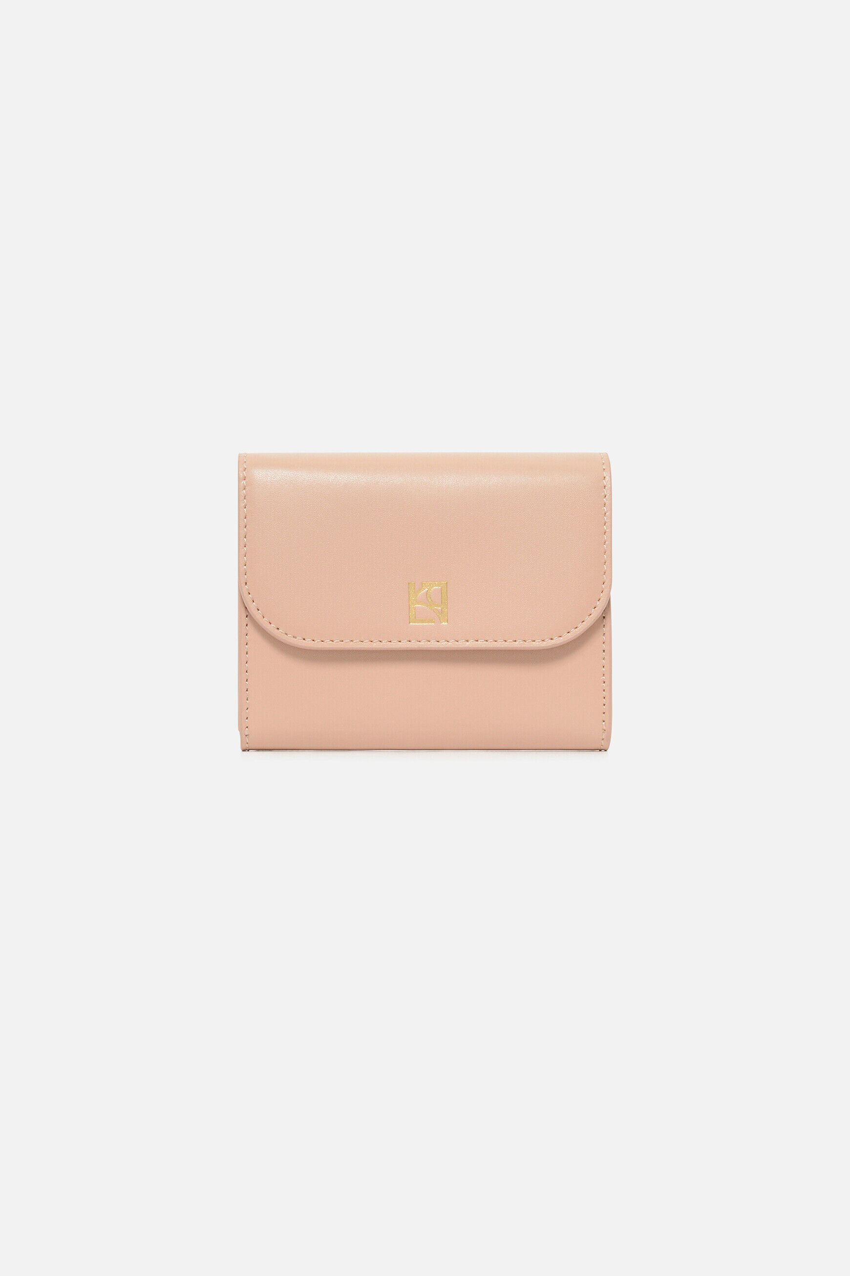 Porte-cartes sully en cuir naturel rose pastel femme