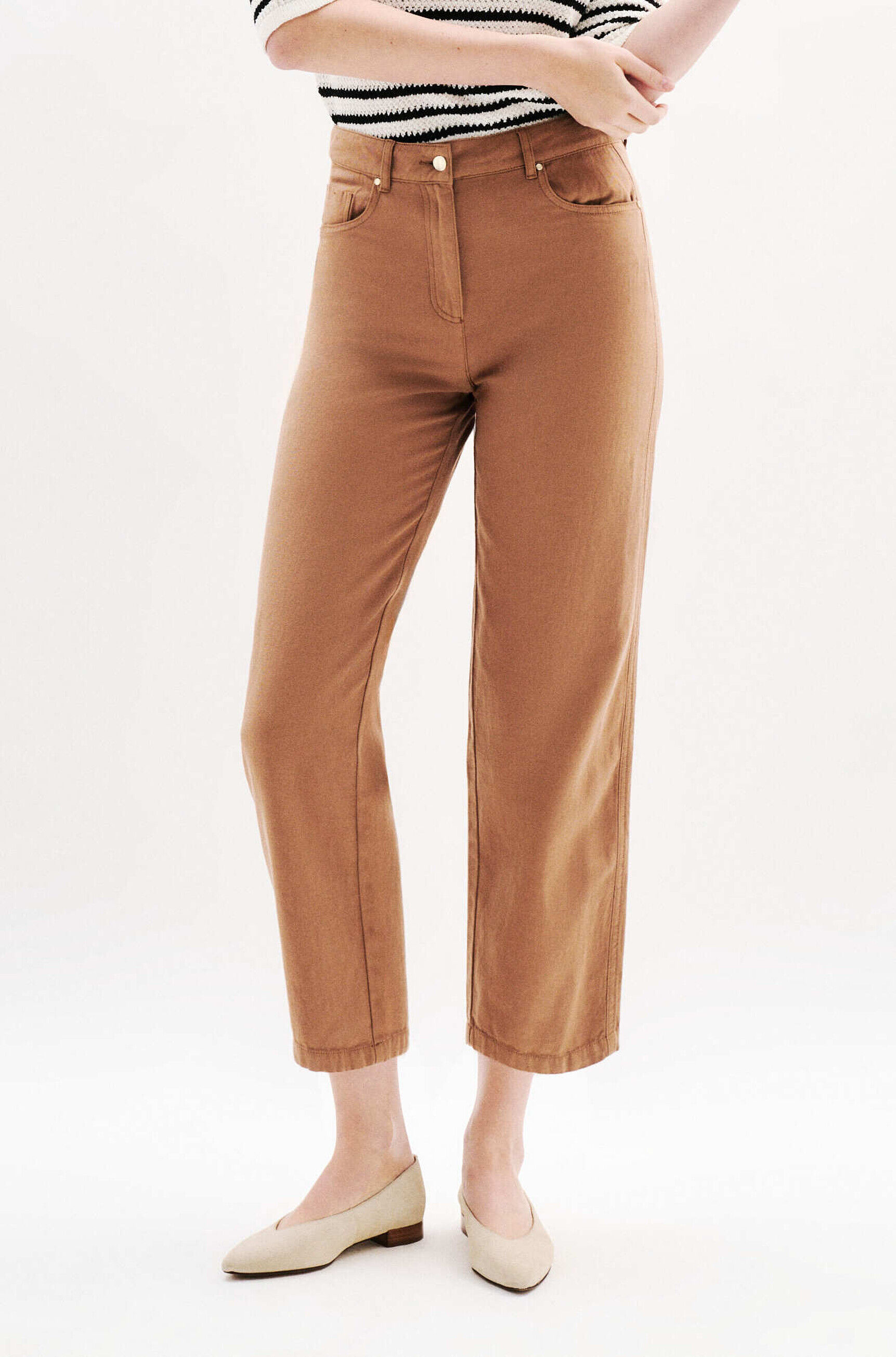 Pantalon Perrin marron clair femme