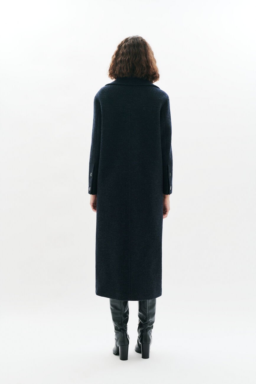Gabanone2 coat 100% wool navy blue woman