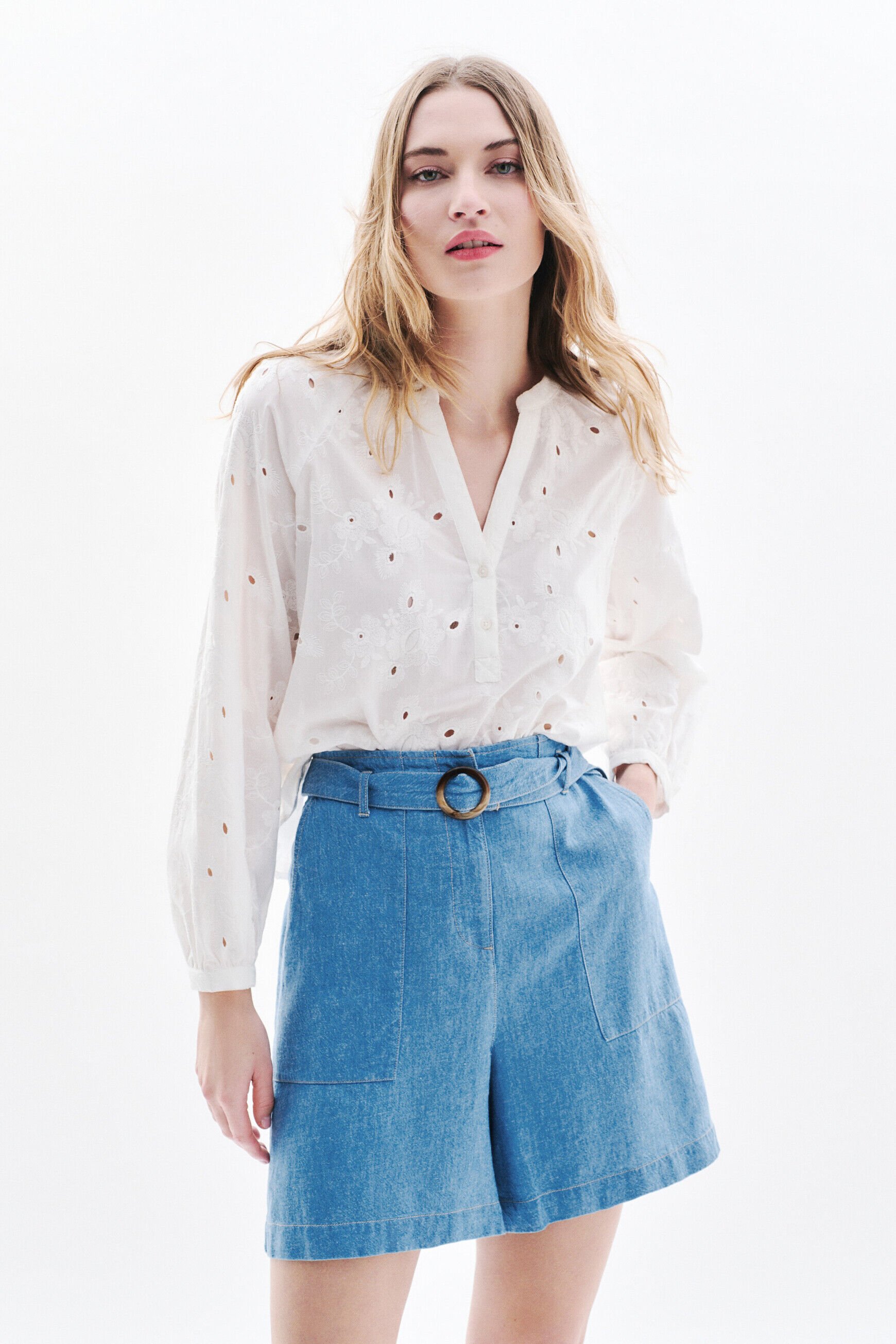 Blouse Clexie creme femme