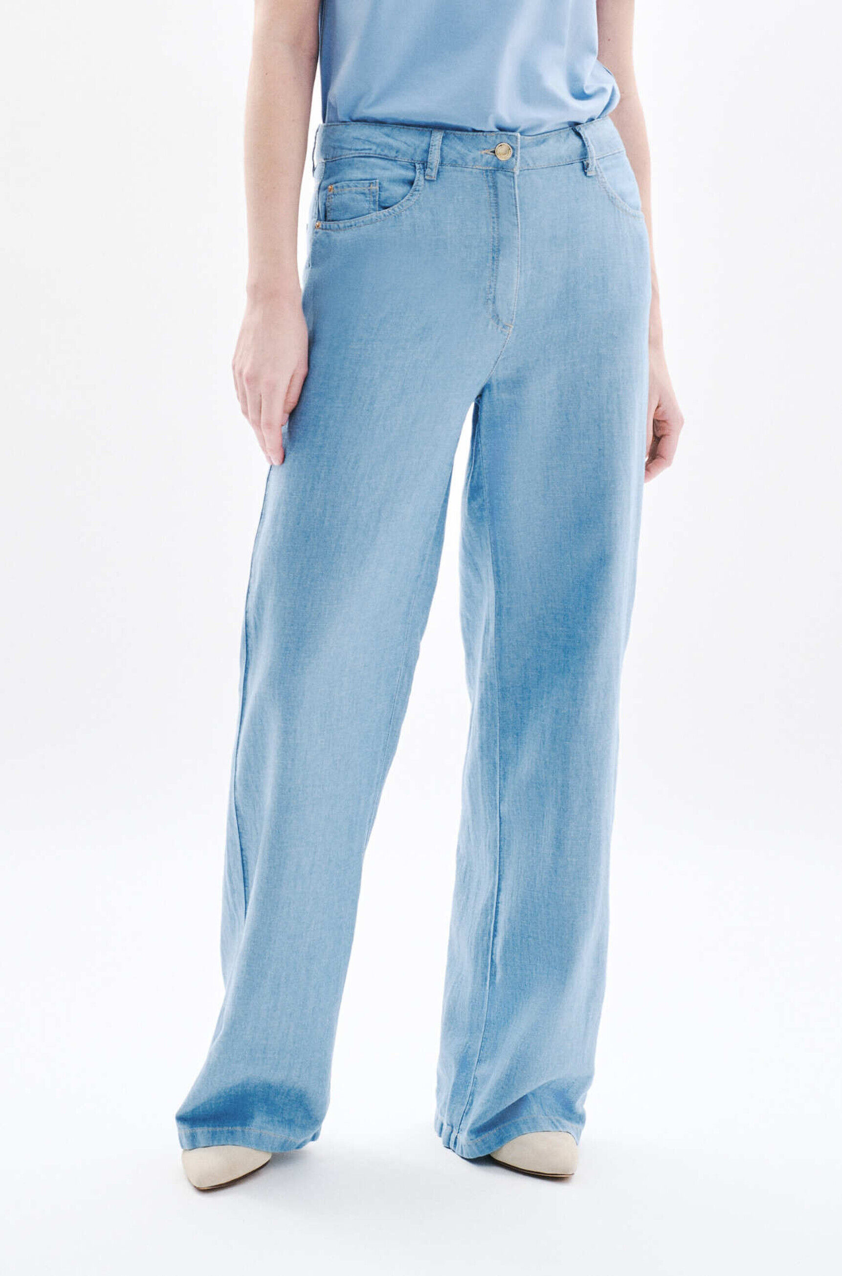 Pantalon plincoln bleu ciel femme