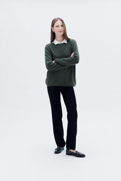 Pull mamelie vert clair femme