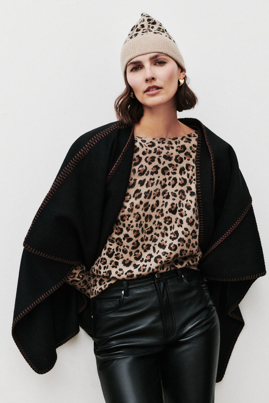 Bonnet Boelo 100% cachemire gris clair femme