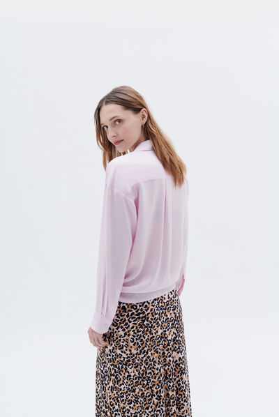 Camisa Cabin rosa pastel mulher