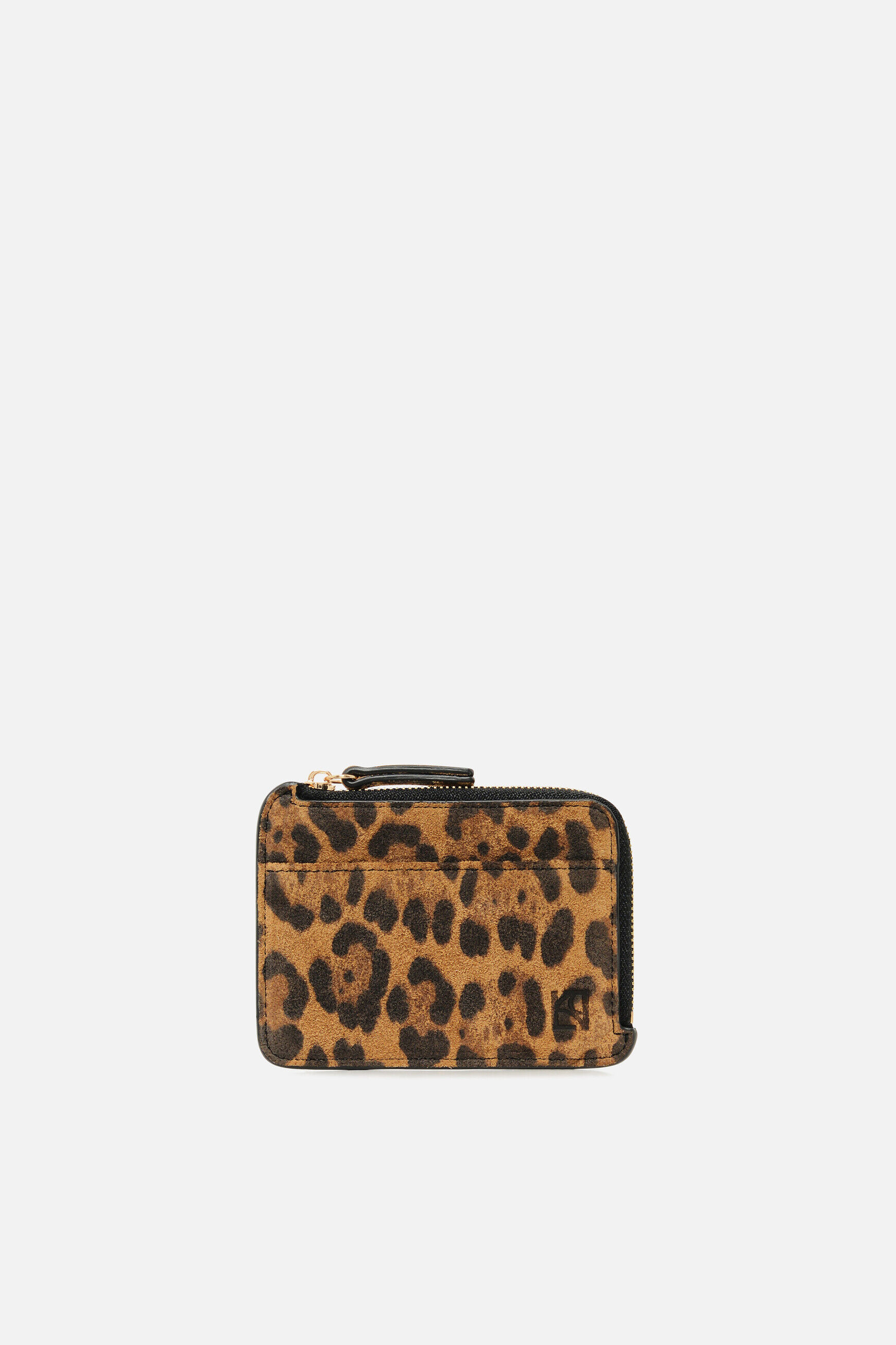 Porte-cartes Stanley4 en croûte de cuir camel femme