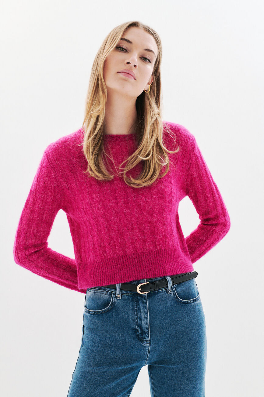 Maglione Msydney rosa fucsia donna