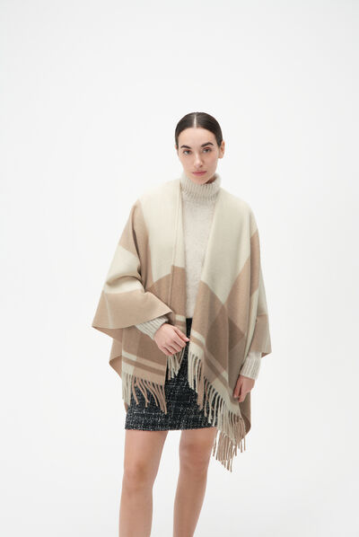 Poncho hanae cru mulher
