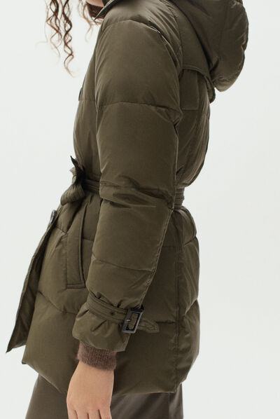 Piumino Axelle verde cachi donna