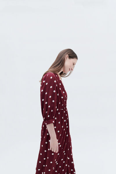 Robe rayan bordeaux femme