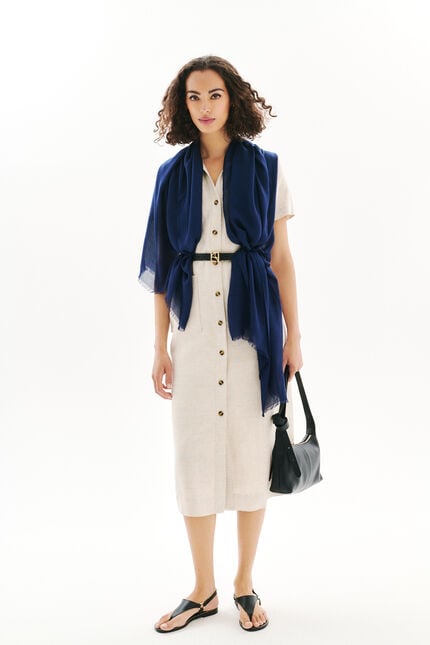 Foulard Lazeo bleu marine femme
