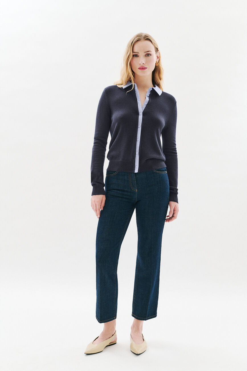 Mpheobe sweater navy blue woman