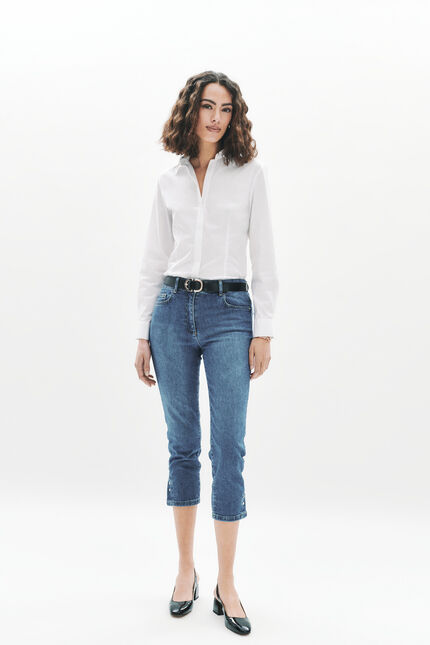 Pantacourt palebi denim stone femme